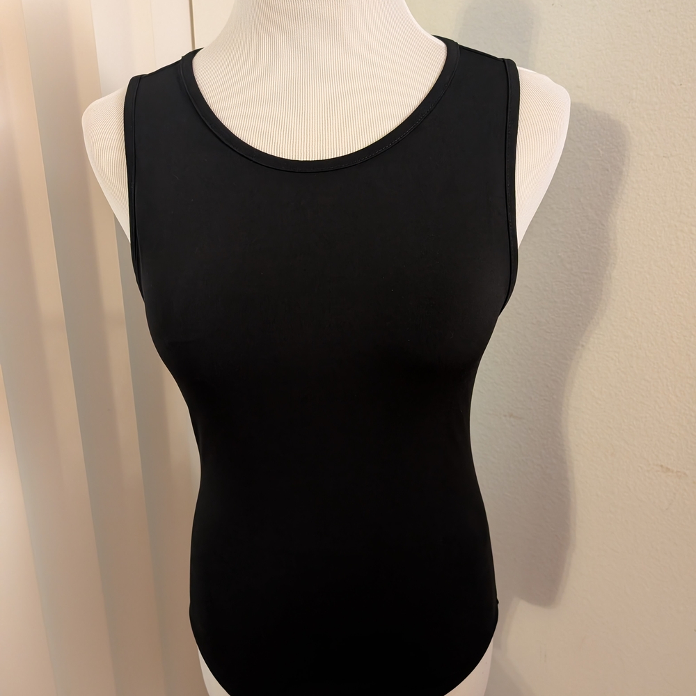 Black Sleeveless Bodysuit